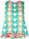 La Doublej La Scala Peacock-print Cotton-blend Twill Top In Kissers