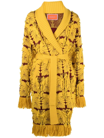 La Doublej Wings Cardigan In Yellow Wings