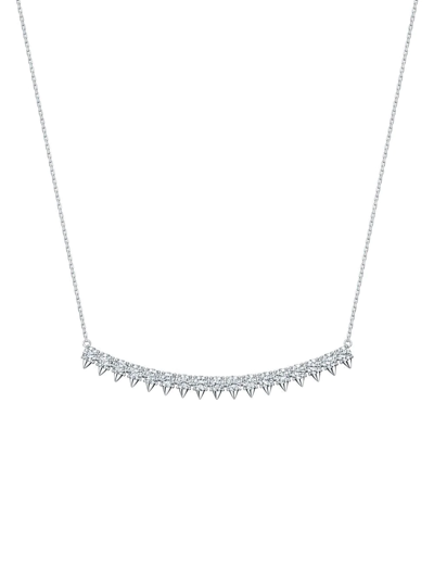 Tasaki 18kt White Gold Collection Line Danger Diamond Necklace In Silver