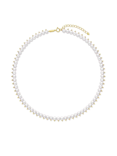 Tasaki 18kt Yellow Gold Collection Line Danger Pearl Necklace In Or Jaune
