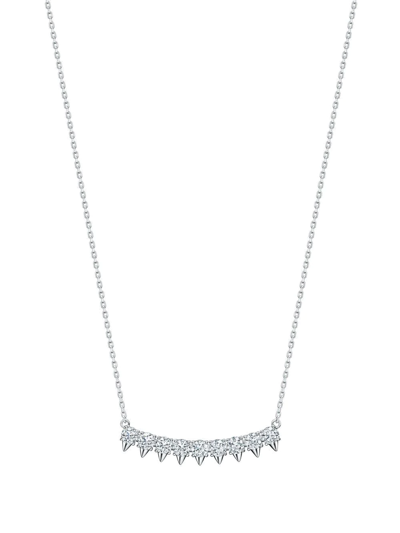 Tasaki 18kt White Gold Collection Line Danger Diamond Necklace In Silver