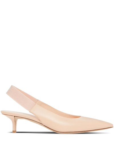 Burberry Leather Slingback Pumps In Pink