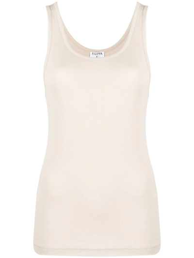 Filippa K Jess Ribbed-knit Tank Top In Beige