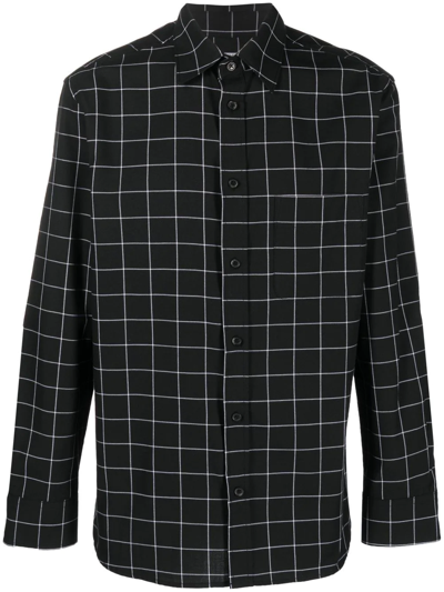 Filippa K M.rob Check-print Shirt In Black