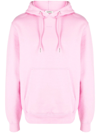 Sandro Hoodie Sweatshirt With Logo Embroidery In Candy Pink