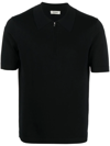 Sandro Short-sleeve Pointed-collar Polo Shirt In Black