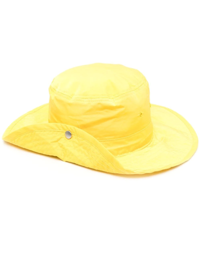 Jil Sander Drawstring Utility Sun Hat In Yellow