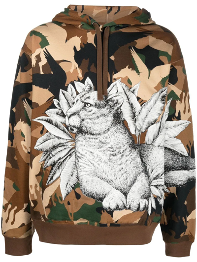 ETRO PEGASO PEGAFLYING-PRINT HOODIE