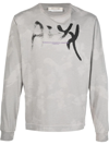 Alyx Grey Meaningful Connection Long Sleeved Cotton T-shirt In Grau
