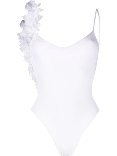La Reveche Assuan Asymmetric Swimsuit In White