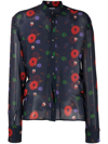 Dsquared2 Semi-transparent Shirt In Blau