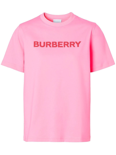Burberry Margot Brand-appliqué Cotton T-shirt In Pink