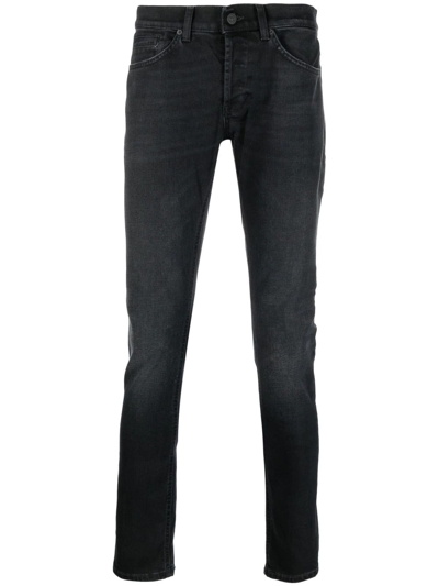 Dondup Low-rise Straight-leg Jeans In Schwarz