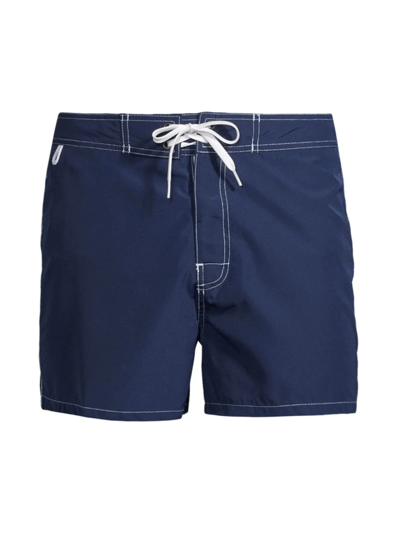 Sundek Classic Contrast-stitch Board Shorts In Blue
