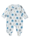 KISSY KISSY BABY BOY'S XEDGELEPHN ELEPHANT PRINT FOOTIE