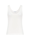 Reiss Violet Ribbed Scoop Neck Tank Top In White