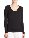 Atm Anthony Thomas Melillo V-neck Top In Black