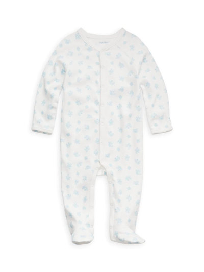 Polo Ralph Lauren Baby Girls Or Boys Organic Cotton Interlock Footed Coverall In Blue Multi