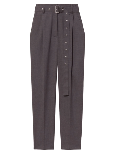 Proenza Schouler Stretch-wool Straight Fit Trousers In Charcoal