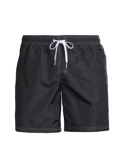 Sundek Drawstring Swim Trunks In Black