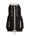 Moncler Eco Faux Fur Teddy Hooded Vest In Black