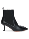 ROGER VIVIER WOMEN'S VIV IN THE CITY LEATHER ANKLE BOOTS