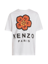Kenzo Men's Poppy-print T-shirt In White