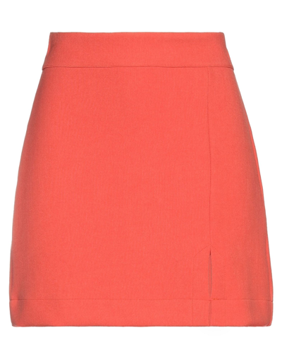Haveone Mini Skirts In Orange