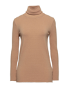 Alpha Studio Turtlenecks In Camel