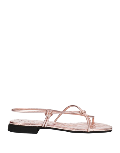 Fabi Sandals In Rose Gold