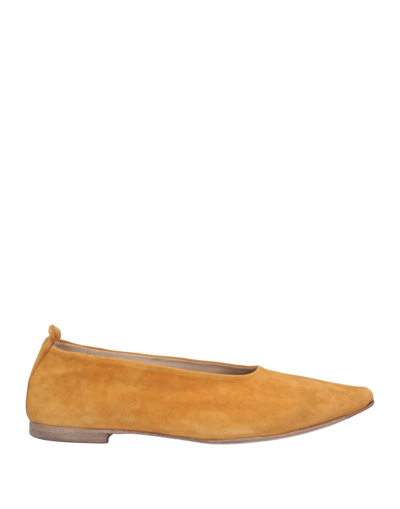 Preventi Ballet Flats In Ocher