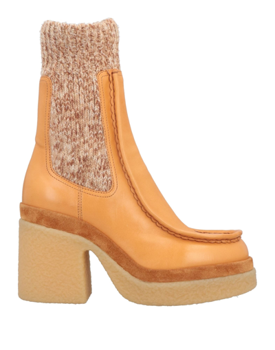 Chloé Ankle Boots In Camel