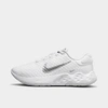 Nike Renew Ride 3 Sneakers In White/metallic Silver