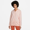Nike Women's Sportswear Collection Essentials Oversized Full-zip Hoodie In Atmosphere/white