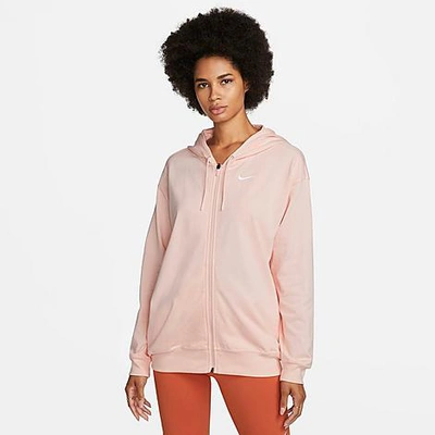 Nike Women's Sportswear Collection Essentials Oversized Full-zip Hoodie In Atmosphere/white