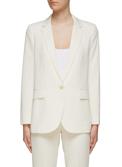 Theory Single-breasted Texture Blazer Jacket In Neutral