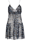 Dsquared2 Floral Silk Mini Dress