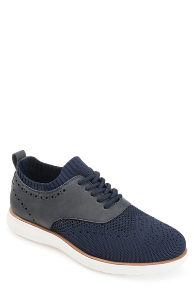 Vance Co. Men's Waller Knit Casual Dress Shoes In Navy