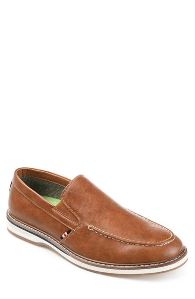 Vance Co. Men's Harrison Slip-on Casual Loafers In Cognac