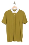 Abound Short Sleeve Rugby Polo In Olive Eyes