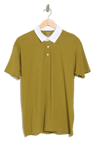 Abound Short Sleeve Rugby Polo In Olive Eyes