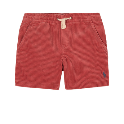 Ralph Lauren Kids' Polo Pony Corduroy Shorts 5-7 Years In Red