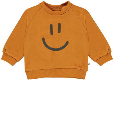 Molo Babies' Disc Gots Sweatshirt Old Gold In Orange