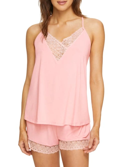 Flora Nikrooz Floretta Knit Cami Pajama Set In Shell Pink