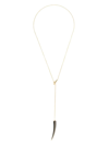 Shaun Leane Sabre Yellow Gold-plated Vermeil Silver And Ceramic Necklace In Yellow Gold Vermeil
