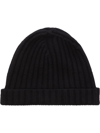 Jil Sander Wool Beanie Hat In Schwarz