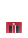 THOM BROWNE STRIPED LEATHER WALLET