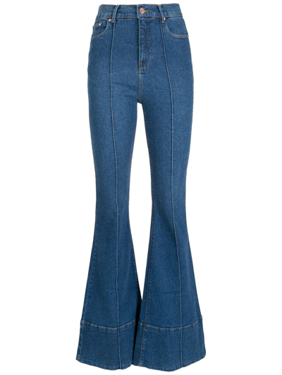 Amapô High-rise Flared Jeans In Blue
