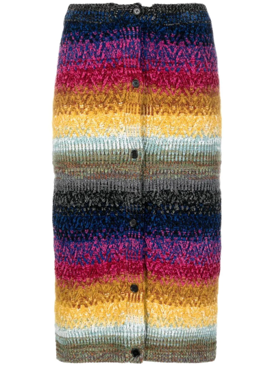 Marni Knit Midi Skirt In Crx99 Multicolor
