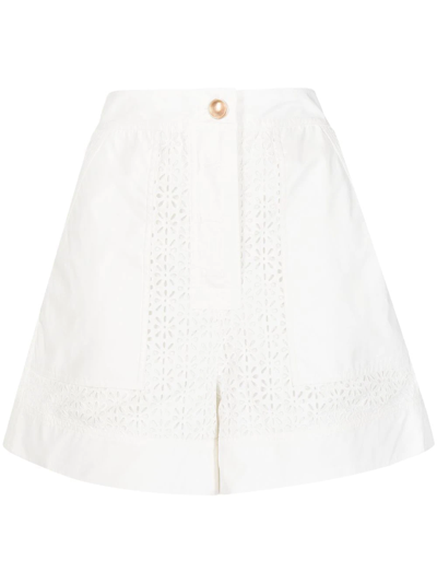 3.1 Phillip Lim / フィリップ リム Broderie Anglaise Cotton Utility Shorts In White